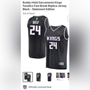 Buddy Hield Sacramento Kings Fast Break Jersey Statement Edition Men’s Large